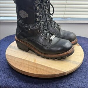 Harley-Davidson Black Leather Lace-Up Boots (Men’s 9.5)
